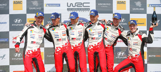 Rali da Alemanha: Toyota coloca os três Yaris WRC no pódio