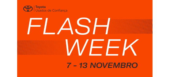 <strong>Toyota “Flash Week” é de 7 a 13 de novembro com 20 oportunidades usadas online</strong>