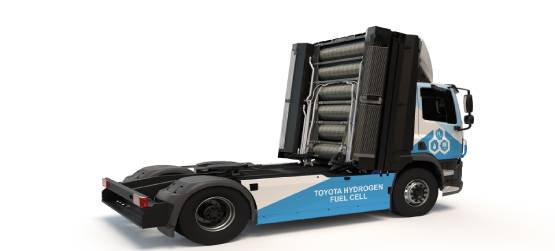 Camiões a pilha de combustível a hidrogénio para descarbonizar a logística da Toyota na Europa