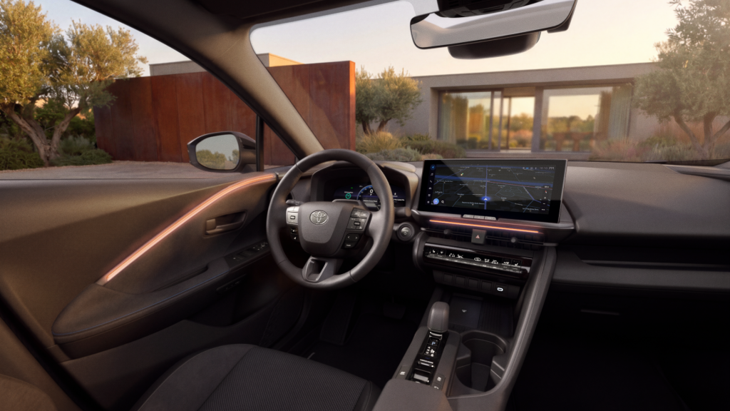 interior de um veículo toyota